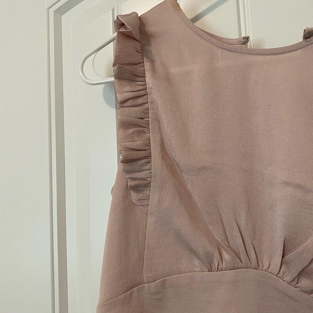 Express Blush Pink Ruffle Work Top - Picture 2 of 5